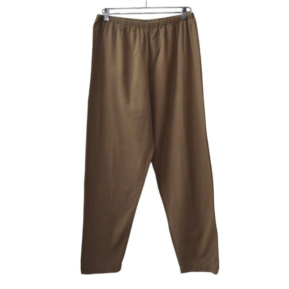 Chicos Design Pants Womens 16 Chicos 3 Steep Cotton Twill Slim Pullon Brown - Picture 1 of 6